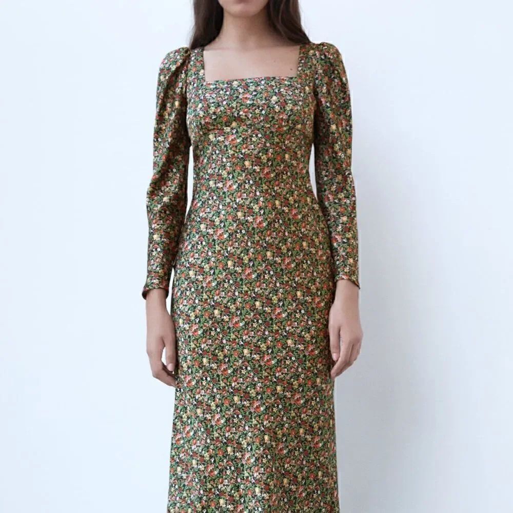 ZARA FLORAL PRINT DRESS - Picture 6 of 11